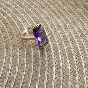 Silver ring with amethyst